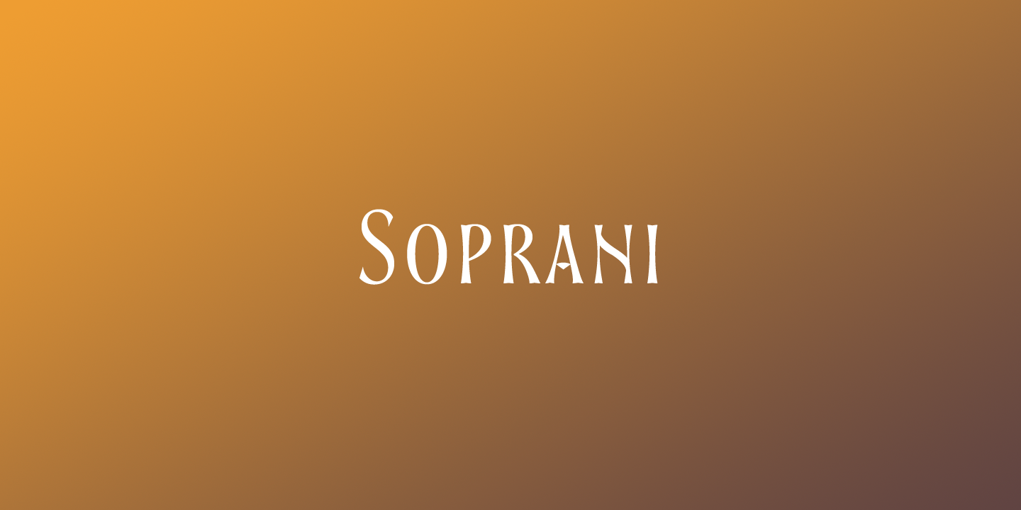 Ejemplo de fuente Soprani Norm Thin